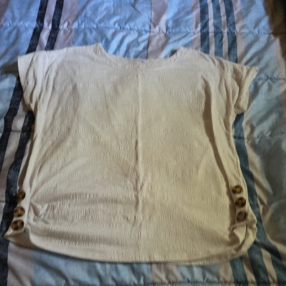 Casual Cream Women's Top